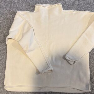 Frank & Eileen Cream Mock Neck Sweater
